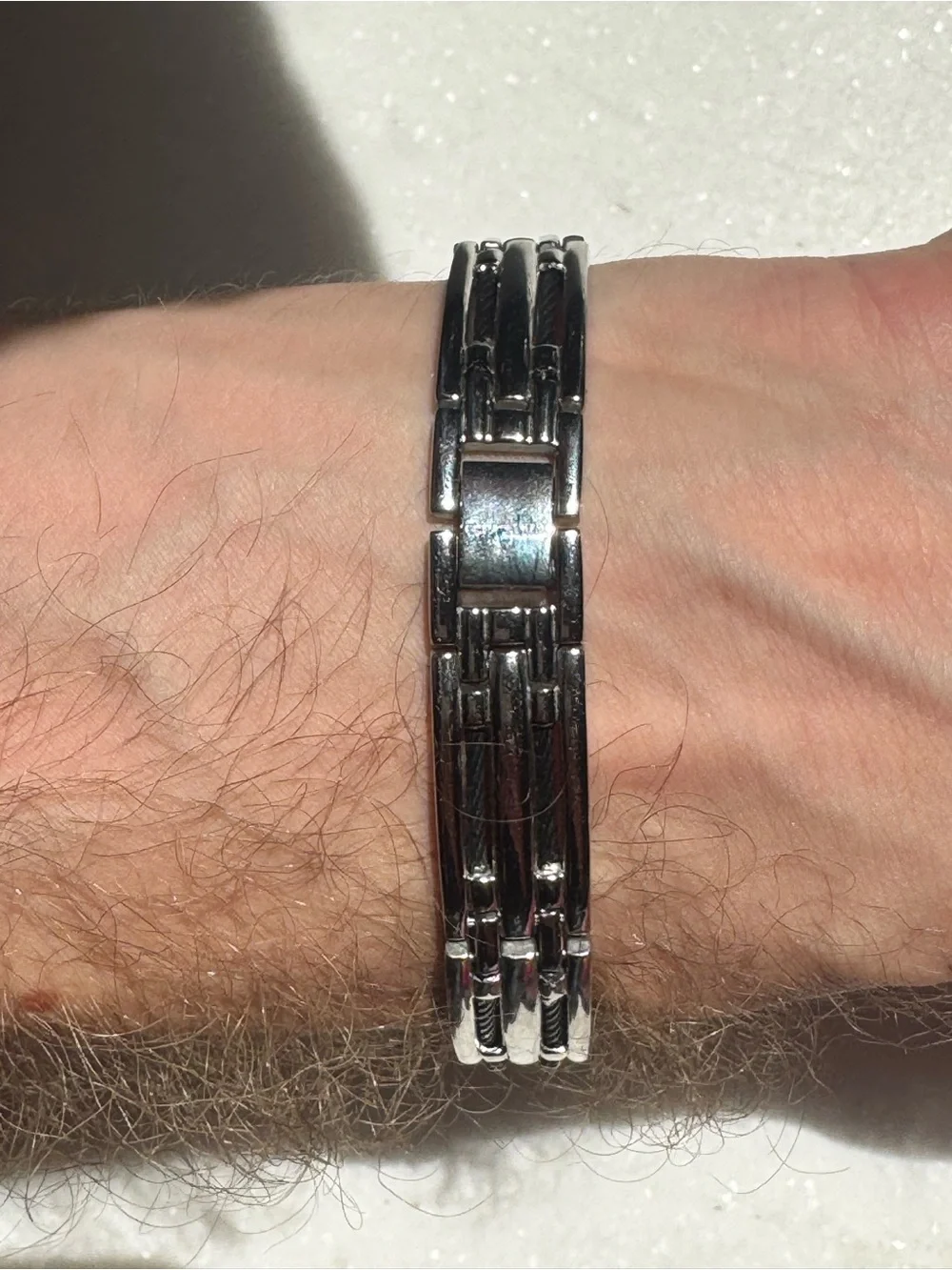 Vintage men’s stainless steel chain link bracelet